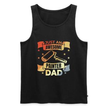 Maler Lackierer Vater - Männer Premium Bio Tank Top - Schwarz - Vorne - AI Model Male 178 light (178cm)