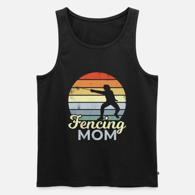 Fechter Mutter - Männer Premium Bio Tank Top - Schwarz