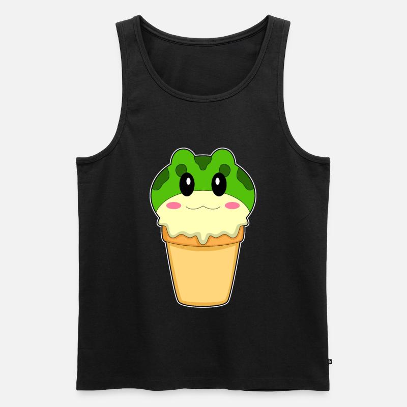 Frosch Waffeleis - Männer Premium Bio Tank Top - Schwarz