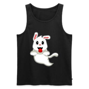 Chien Fantôme d’Halloween - Débardeur bio Premium Homme - noir - Devant - Michal (187cm)