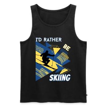 Je préfère skier - Ski Sports d'hiver Skieur - Débardeur bio Premium Homme - noir - Devant - Michal (187cm)