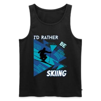 Je préfère skier - Ski Sports d'hiver Skieur - Débardeur bio Premium Homme - noir - Devant - Michal (187cm)