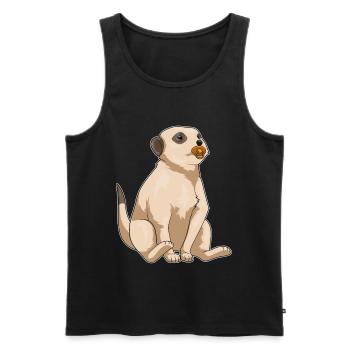 Sucette pour bébé suricate - Débardeur bio Premium Homme - noir - Devant - Michal (187cm)