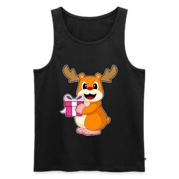 Forfait de Noël hamster - Débardeur bio Premium Homme - noir - Devant - Michal (187cm)