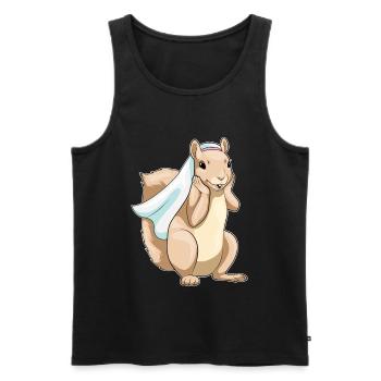 Squirrel Bridal Veil Wedding - Men's Premium Organic Tank Top - black - Front - AI Model Male 178 light (178cm)