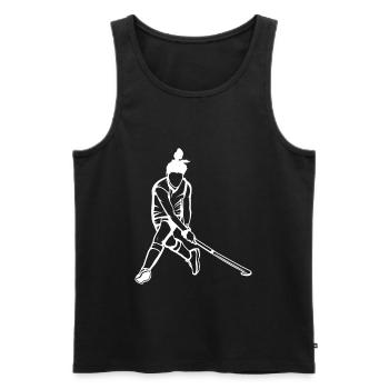 Hockey Sketch - Men's Premium Organic Tank Top - black - Front - Michal (187cm)