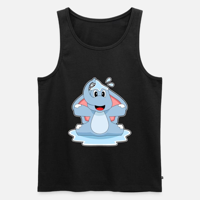 Elefant Planschen Wasser - Männer Premium Bio Tank Top - Schwarz