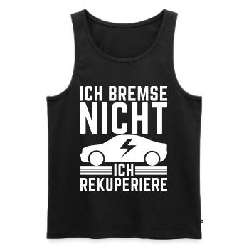 Ich Bremse nicht ich rekuperiere E-Auto Elektro - Männer Premium Bio Tank Top - Schwarz - Vorne - AI Model Male 178 light (178cm)