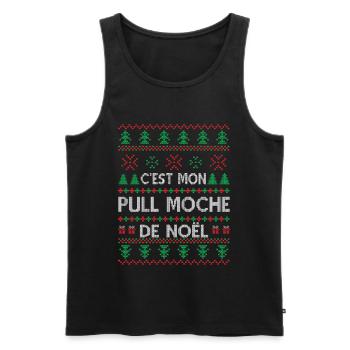 C'est Mon Pull Moche De Noël - Débardeur bio Premium Homme - noir - Devant - Michal (187cm)