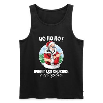 Apéro Cadeaux Pull Moche De Noël Famille Noel - Débardeur bio Premium Homme - noir - Devant - Michal (187cm)