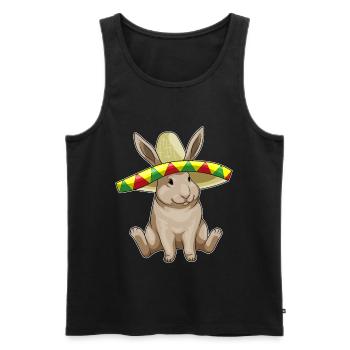 Bunny Sombrero - Men's Premium Organic Tank Top - black - Front - Michal (187cm)
