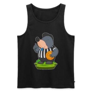 Mole Referee Basketball - Men's Premium Organic Tank Top - black - Front - Michal (187cm)