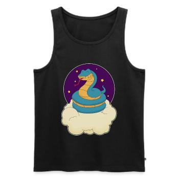 Schlange Wolken - Männer Premium Bio Tank Top - Schwarz - Vorne - AI Model Male 178 light (178cm)