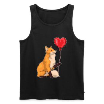 Ballon Renard - Débardeur bio Premium Homme - noir - Devant - Michal (187cm)