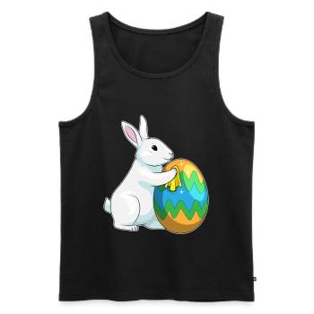 Bunny Easter Cleaning - Men's Premium Organic Tank Top - black - Front - Michal (187cm)