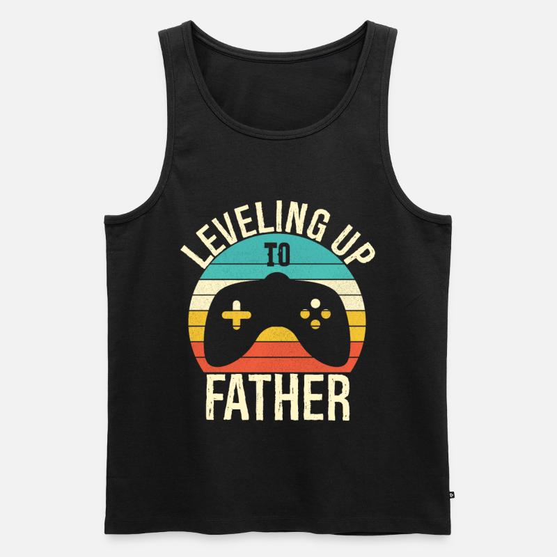 Aufstieg zum Vater - Männer Premium Bio Tank Top - Schwarz