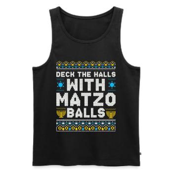 Frohe Weihnachten, Weihnachten, Chanukka, Weihnachten - Männer Premium Bio Tank Top - Schwarz - Vorne - Michal (187cm)