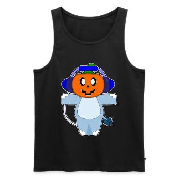Nilpferd Halloween Musik - Männer Premium Bio Tank Top - Schwarz - Vorne - Michal (187cm)