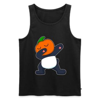 Panda Halloween Hip Hop Dance - Men's Premium Organic Tank Top - black - Front - Michal (187cm)