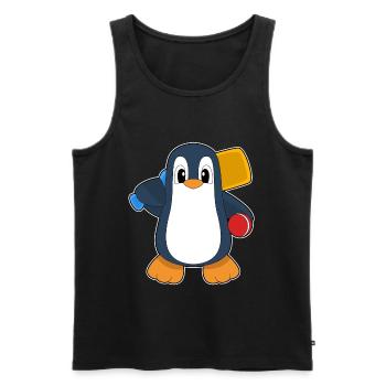 Penguin Cricket Cricket Batte - Débardeur bio Premium Homme - noir - Devant - Michal (187cm)