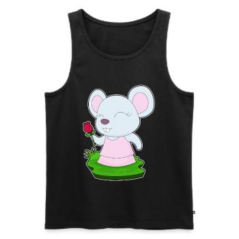 Mouse Rose - Débardeur bio Premium Homme - noir - Devant - Michal (187cm)