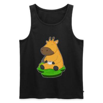 Giraffe Coffee Mug - Men's Premium Organic Tank Top - black - Front - AI Model Male 178 light (178cm)