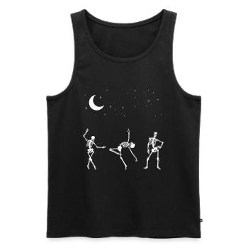 Dancing Skeletons Stars Moon Night - Men's Premium Organic Tank Top - black - Front - AI Model Male 178 light (178cm)