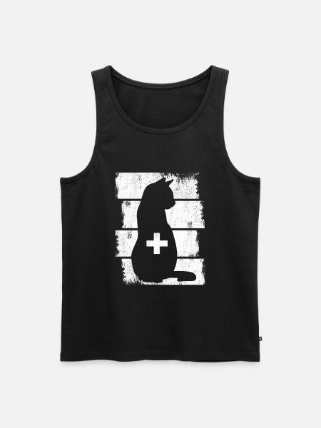 Cat Vet - Men's Premium Organic Tank Top - black