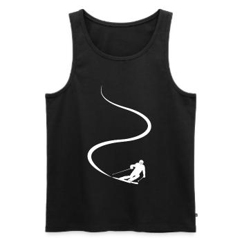 Piste de ski, Après-ski, Sports d’hiver, Vacances au ski - Débardeur bio Premium Homme - noir - Devant - Michal (187cm)