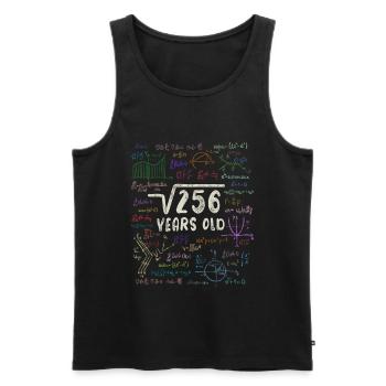 Root of 256 = 16th Birthday - Gift - Men's Premium Organic Tank Top - black - Front - Michal (187cm)