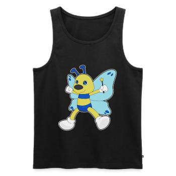 Butterfly Wizard Wand - Men's Premium Organic Tank Top - black - Front - Michal (187cm)