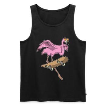 Flamingo Skater Skateboard Sport - Débardeur bio Premium Homme - noir - Devant - Michal (187cm)