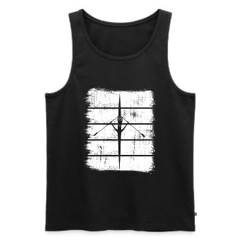Rowing Boat Sketch - Men's Premium Organic Tank Top - black - Front - Michal (187cm)