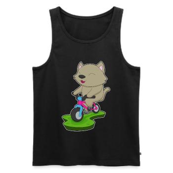 Vélo de chat - Débardeur bio Premium Homme - noir - Devant - Michal (187cm)