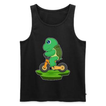 Turtle Bicycle - Men's Premium Organic Tank Top - black - Front - Michal (187cm)