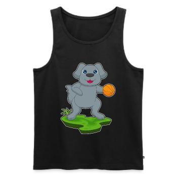 Dog Basketball Player Basketball Sports - Men's Premium Organic Tank Top - black - Front - Michal (187cm)