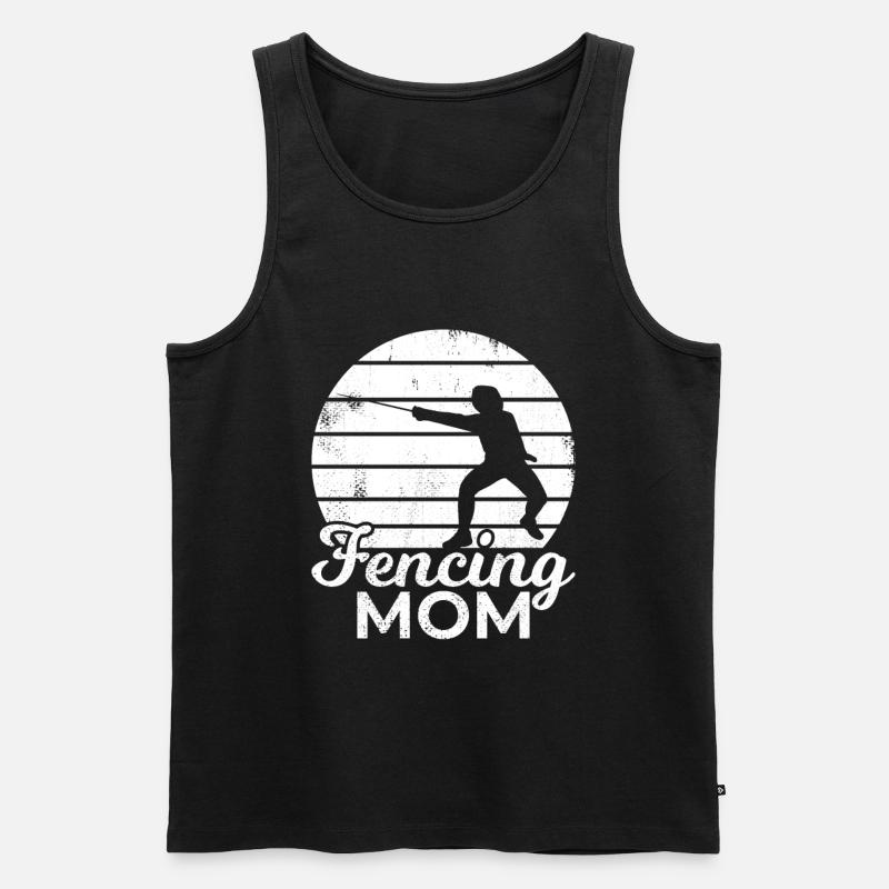 Mama Fechterin - Männer Premium Bio Tank Top - Schwarz