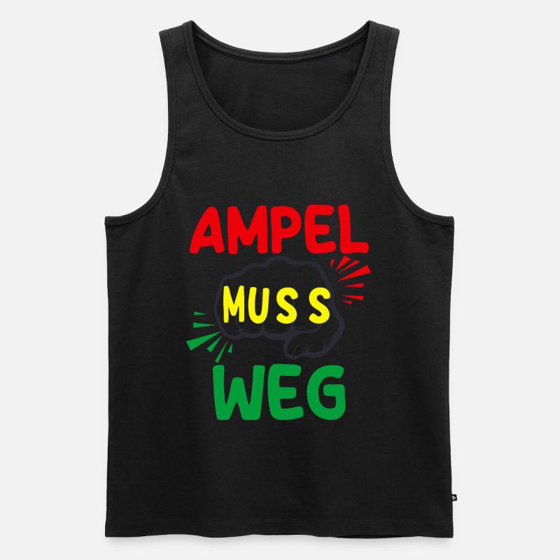 Ampel muss weg - Männer Premium Bio Tank Top - Schwarz
