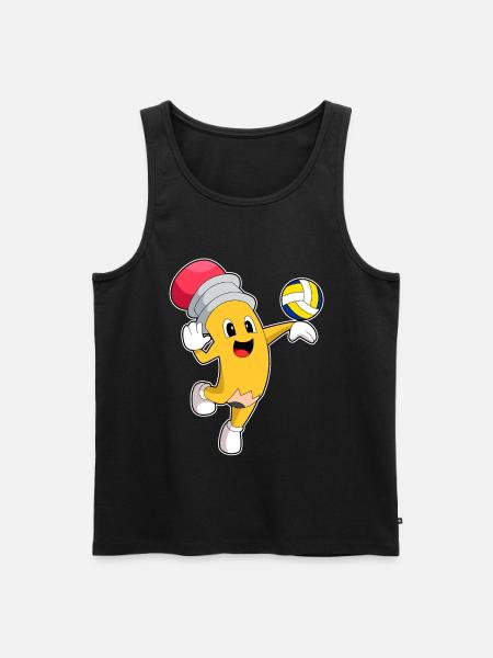 Pencil Volleyball Player Volleyball - Men's Premium Organic Tank Top - black