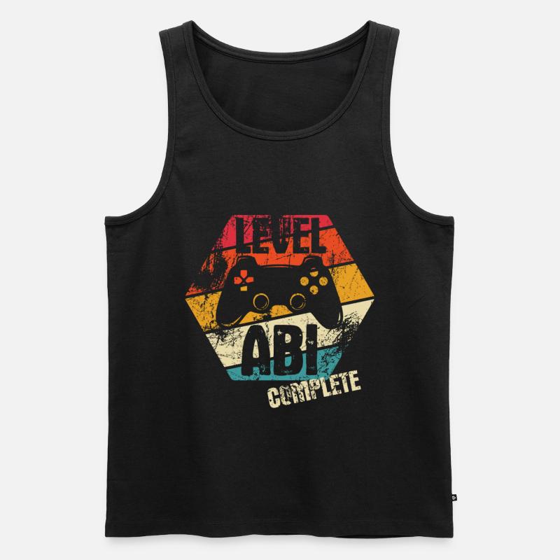 ABI - Level complete - Controller - Gamer - Männer Premium Bio Tank Top - Schwarz