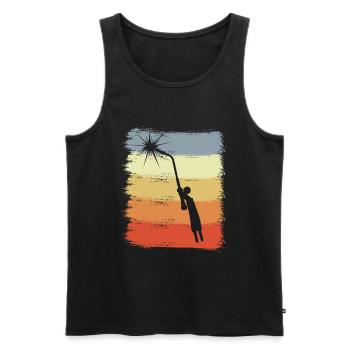 Electronic welding - Men's Premium Organic Tank Top - black - Front - AI Model Male 178 light (178cm)