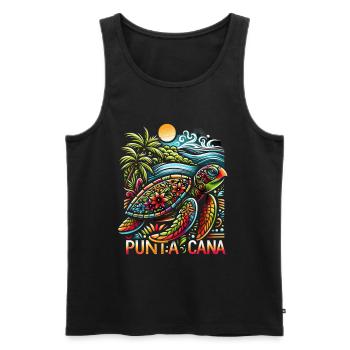 Punta Cana Vibes - Men's Premium Organic Tank Top - black - Front - AI Model Male 178 light (178cm)