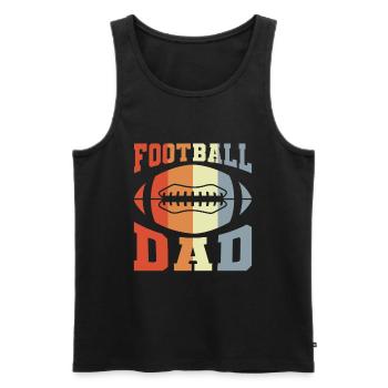Papa de football américain - Débardeur bio Premium Homme - noir - Devant - Michal (187cm)