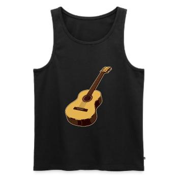 Guitar - Men's Premium Organic Tank Top - black - Front - Michal (187cm)