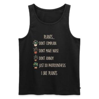 Plants Don't Complain Gardener Garden - Men's Premium Organic Tank Top - black - Front - AI Model Male 178 light (178cm)