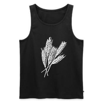 5 Weizen Ähren - Männer Premium Bio Tank Top - Schwarz - Vorne - AI Model Male 178 light (178cm)