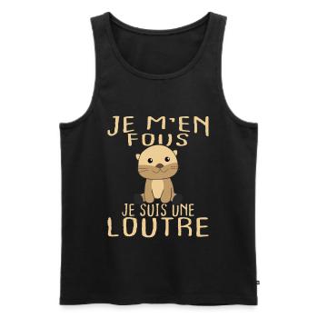 Es ist mir egal, ich bin ein Geschenkotter - Männer Premium Bio Tank Top - Schwarz - Vorne - Michal (187cm)