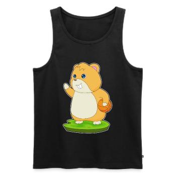 Hamster Joueur De Basket-ball Basket-ball - Débardeur bio Premium Homme - noir - Devant - Michal (187cm)