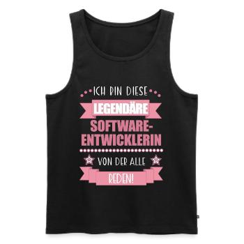 Softwareentwicklerin Codeexpertin süßes Geschenk - Männer Premium Bio Tank Top - Schwarz - Vorne - Michal (187cm)