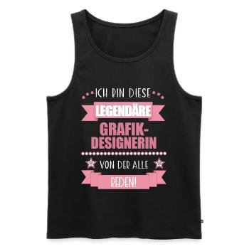 Grafikdesignerin Kreativexpertin süßes Geschenk - Männer Premium Bio Tank Top - Schwarz - Vorne - AI Model Male 178 light (178cm)